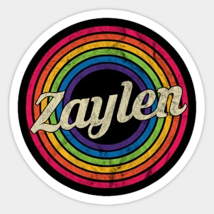 Zaylen - Retro Rainbow Faded-Style Sticker